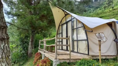 Cimon Urban Camp glamping in tents